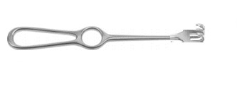 Ретрактор Kocher, 3 х зубий, 22см